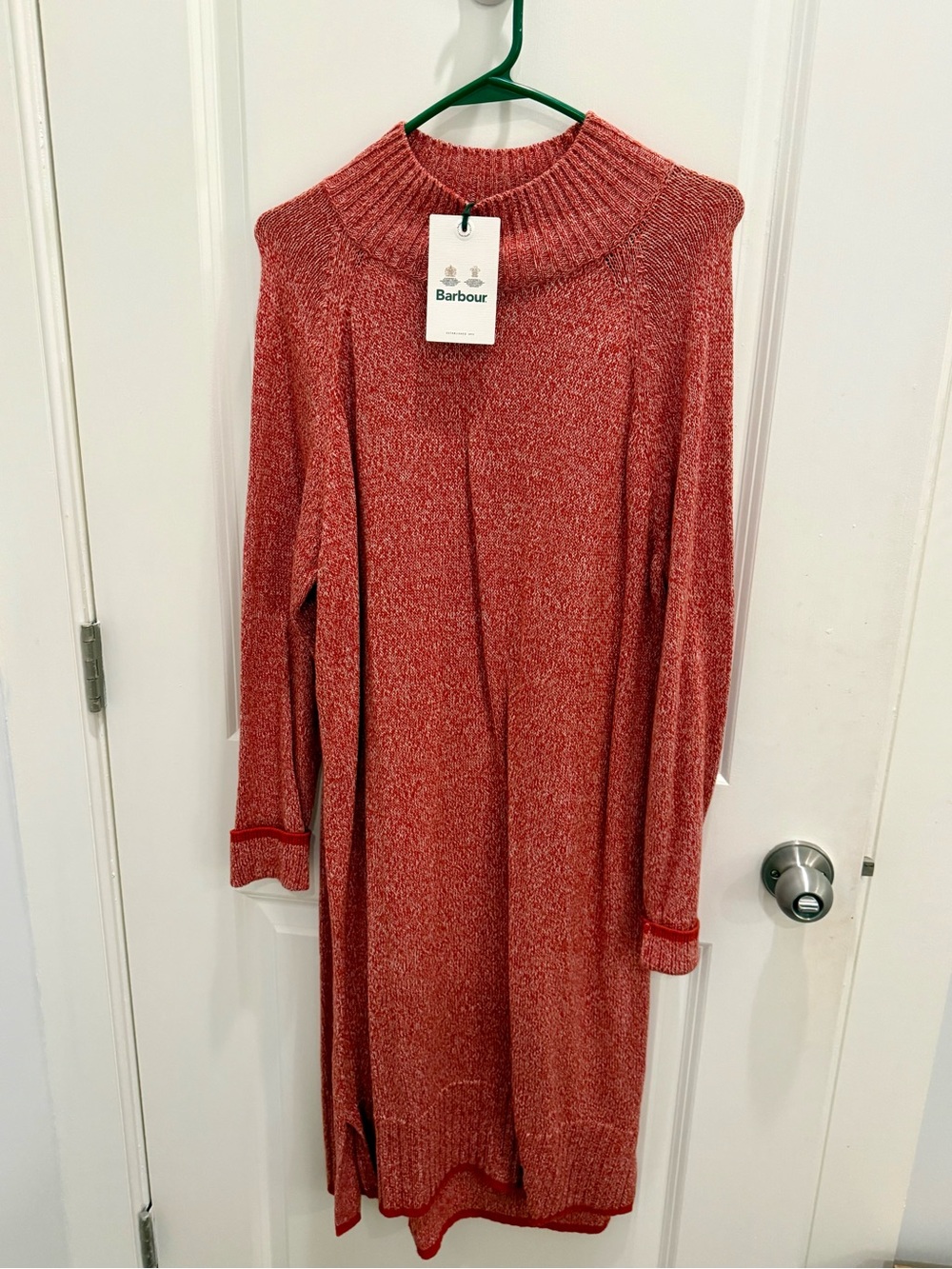 NWT Barbour Women's Red Knit Sweater Dress